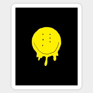 Drippy Six-Eyed Smiley Face, Medium Sticker